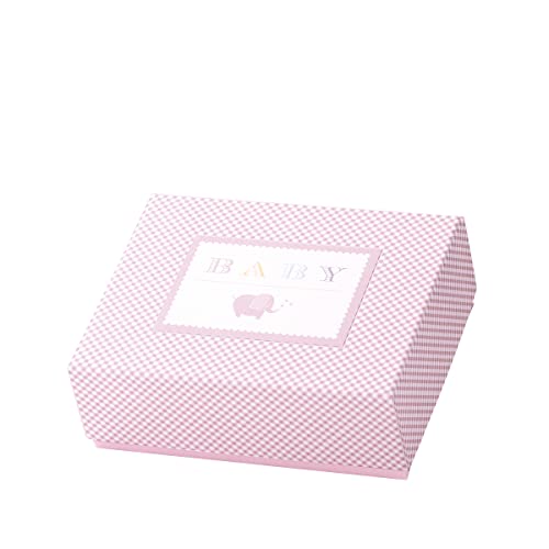 Rössler 13431928100 - Geschenkschachtel Baby Girl, rosa, rechteckig 190 x 140 x 60 mm, Geburt und Taufe, 1 Stück von Rössler