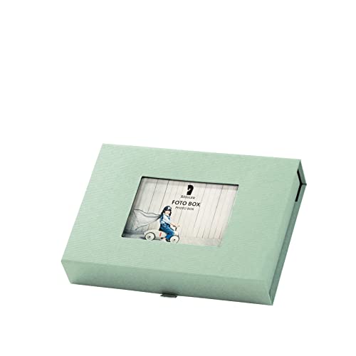 Rössler Papier 14573200651 - Fotobox mit Passepartout, für 13 x 18 cm Bilder, Mint, 203 x 45 x 147 mm, 1 Stück von Rössler Papier