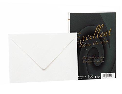 Rössler 20211930 - Excellent - Briefhüllen DIN C6, gefüttert, 25 Stück, weiß von Rössler