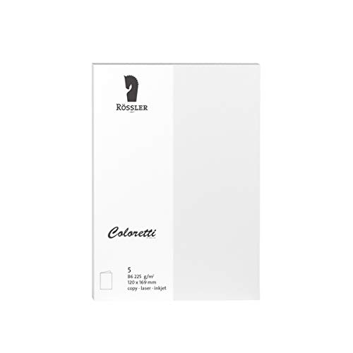 Rössler 220719509 - Coloretti Karten, 220 g/m², DIN B6 hd, weiß, 5 Stück Rössler 220719509 - Coloretti Karten, 220 g/m², DIN B6 hd, weiß, 5 Stück von Rössler