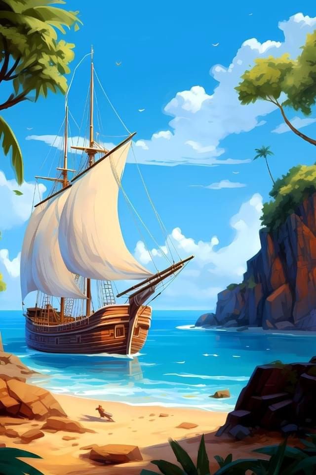 Rötting Design Malen nach Zahlen BASTELIDEE 5d Diamond Painting Set Motiv Segelschiff in der Bucht (Komplett-Set), Diamond Painting Vollbild, Lieferung enthält alle Utensilien von Rötting Design
