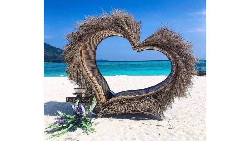 Rötting Design Malen nach Zahlen BASTELIDEEN 5d Diamond Painting Set Motiv romantisches Herz am Strand von Rötting Design