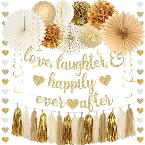 Roetyce Banner mit Aufschrift "Love Laughter & Happily Ever After" Roetyce Banner mit Aufschrift "Love Laughter & Happily Ever After" von Roetyce