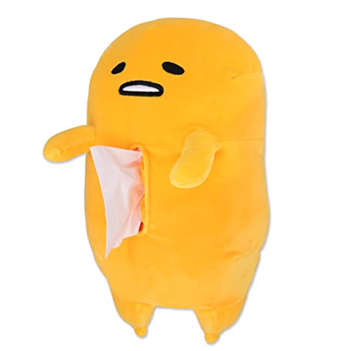 Roffatide Anime Gudetama Tissue Box Cartoon Das Faule Ei Plüsch Puppe Tissue Cover Kreative Papierhalter Serviettenbox Papier Storage für Auto Home Badezimmer von Roffatide