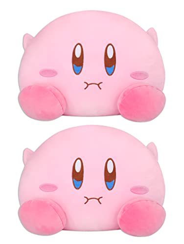 Roffatide Anime Kirby Auto Nackenkissen 2 Stück Plüsch Auto Kopf Nackenstütze Kissen für Stühle, Liegestühle, Fahrersitze von Roffatide