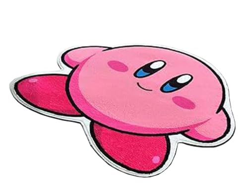 Roffatide Anime Kirby Cartoon niedlich Bereich Teppich unregelmäßige Form flauschig Fuzzy Plüsch Bereich Teppich Matte Decke Teppich Boden Teppich für Wohn-Esszimmer Home Decor D 60 * 90cm von Roffatide