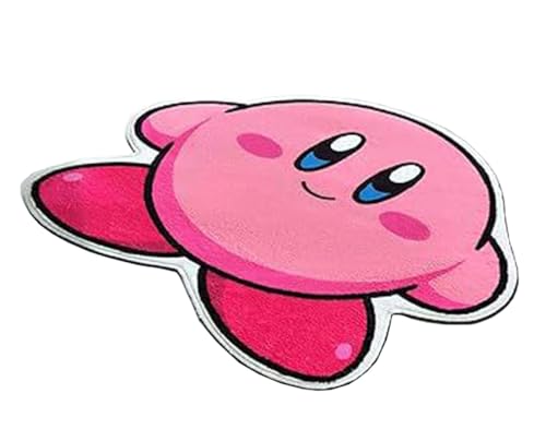 Roffatide Anime Kirby Cartoon niedlich Bereich Teppich unregelmäßige Form flauschig Fuzzy Plüsch Bereich Teppich Matte Decke Teppich Boden Teppich für Wohn-Esszimmer Home Decor D 80 * 120cm von Roffatide
