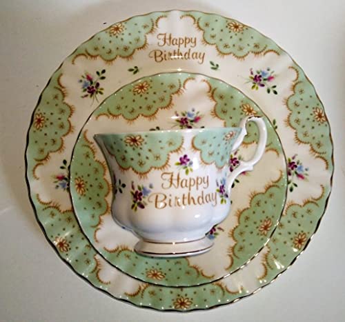 / Royal Albert - Sammeltasse / "Happy Birthday" / 1 Tasse - 1 Untertasse - 1 Kuchentellert/Original/Sonderedition/Bone China / / Royal Albert - Sammeltasse / "Happy Birthday" / 1 Tasse - 1 Untertasse - 1 Kuchentellert/Original/Sonderedition/Bone China / von Rofu