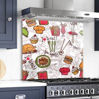 Backsplash Platte, Backsplash, Wandbild, Noodle Board, Küchendeko, Herd Back Cover von RoggmardHomeArt