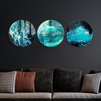 Deko Wandkunst Original, Wand Dekor Wohnzimmer Modern, Extra Große Wandkunst, Für Schlafzimmer, Gehärtetes Glas Wandbehänge von RoggmardHomeArt