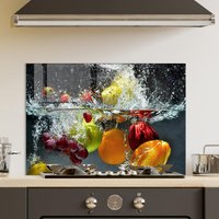 Gehärtetes Glas, Ofen-Rückwand, Küchen-Backsplash-Kachel, Schneidebrett, Noodle Board, Küchendekoration, Herd-Rückwand, Herd-Abdeckung von RoggmardHomeArt