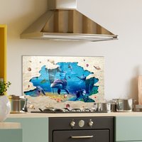 Gehärtetes Glas Herd Backsplash Panel, Backsplash Platte, Küchenrücken, Schneide - Und Nudelbrett von RoggmardHomeArt