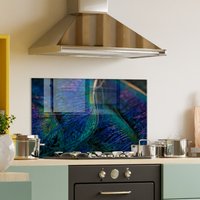 Gehärtetes Glas Herd Backsplash Panel, Rückabdeckung, Küchendekor, Top Cover, Küche Tile, Hacken Und Nudelbrett von RoggmardHomeArt