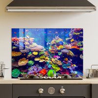 Gehärtetes Glas Herd Backsplash Panel, Rückabdeckung, Küchendekor, Top Cover, Küche Tile, Hacken Und Nudelbrett von RoggmardHomeArt