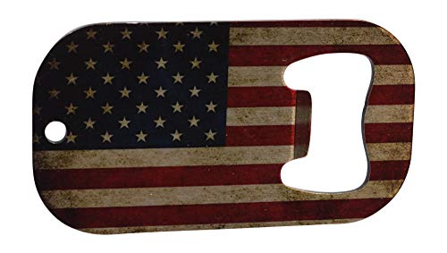 Flaschenöffner mit USA-Flagge, strapazierfähig, Edelstahl, rustikal, amerikanische USA von Rogue River Tactical