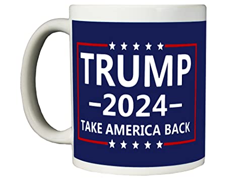 Rogue River Tactical Donald Trump 2024 Kaffeetasse Take America Back Trump 2024 Novelty Cup President of the United States MAGA (blau) von Rogue River Tactical