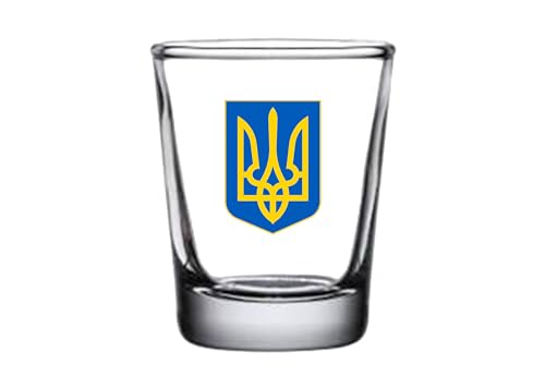 Rogue River Tactical Schnapsglas mit Ukraine-Wappenflagge, Geschenk von Rogue River Tactical