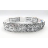 Silber Sparkle Hundehalsband/Disco Ball Glitter Bling von RogueCollars