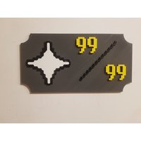 Oldschool Runescape Inspirierte Stufe 99 Gebetsgedenken 3D Bedruckte Wand Hängend & Magnet von RoguePrintandDesign