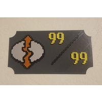 Oldschool Runescape Inspirierte Stufe 99 Runecraft Gedenkfeier 3D-Gedruckter Wandbehang & Magnet von RoguePrintandDesign