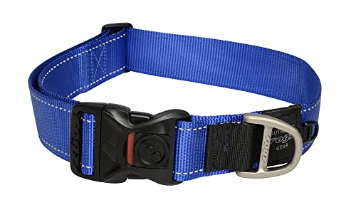 Rogz HB19-B Utility Halsband/Landing Strip, XXL, blau von Rogz