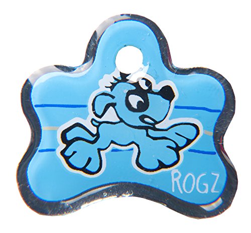 Rogz Hundemarke für Haustiere, 2,5 cm, Blau von Rogz