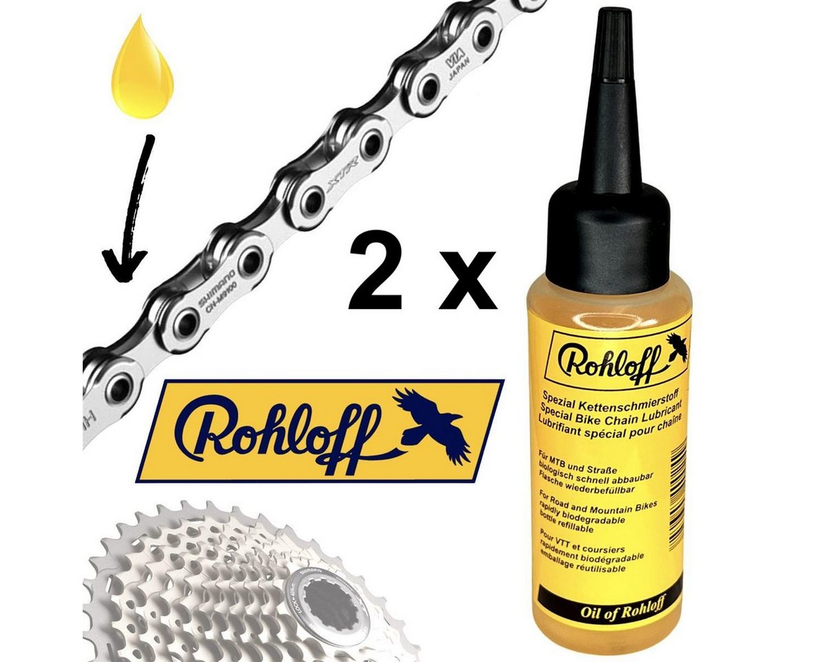 Rohloff Fahrrad-Montageständer 2x Rohloff Spezial Fahrrad Kettenschmierstoff Öl 50ml (Set 2 Stück) von Rohloff