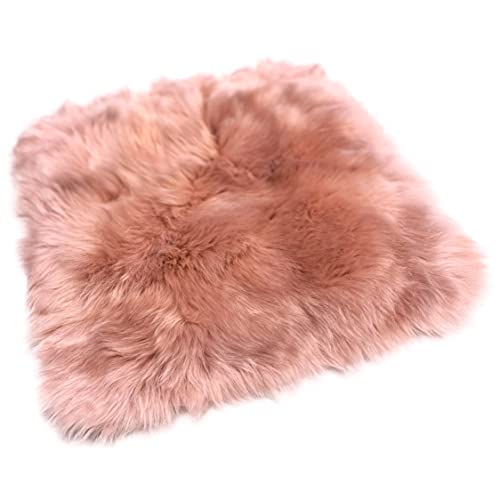 Rohn Sitzauflage, Sitzkissen echt Lammfell Schnucke, rosa hochwollig Sitzkissen Stuhlkissen Rollstuhlauflage Katzenbett Kuschelkissen von Rohn Moden