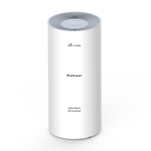 Rohnson Luftentfeuchter 32 dB Ultra Leise, Fortschrittliche Inverter-Technologie, für 180 m², 4,5 L Tank, 30 L/Tag, Smart Wi-Fi, Ionisator, 24h-Timer, Turbo Boost, Kindersicherung, Leicht zu Reinigen Rohnson Luftentfeuchter 32 dB Ultra Leise, Fortschrittliche Inverter-Technologie, für 180 m², 4,5 L Tank, 30 L/Tag, Smart Wi-Fi, Ionisator, 24h-Timer, Turbo Boost, Kindersicherung, Leicht zu Reinigen von Rohnson
