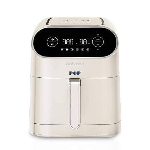 Rohnson R-2859 Pop Air Fryer - Heißluftfritteuse, 7L-Kapazität, 1800W, 6 Programme, 3D-Direktwärme, Digitales LED-Display, App-Steuerung, Doppelte Sichtfenster, Energieeffizient, Fritteuse ohne Fett von Rohnson