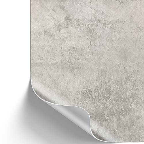 [12,14€/m²] Klebefolie in grauer Beton-Optik I inkl. Rakel & eBook mit Profitipps I Selbstklebende Deko Folie für Möbel & Küche & abwaschbar I Möbelfolie in Beton Stein-Optik (210 x 90cm) von Rohr-Trading.SURFACES