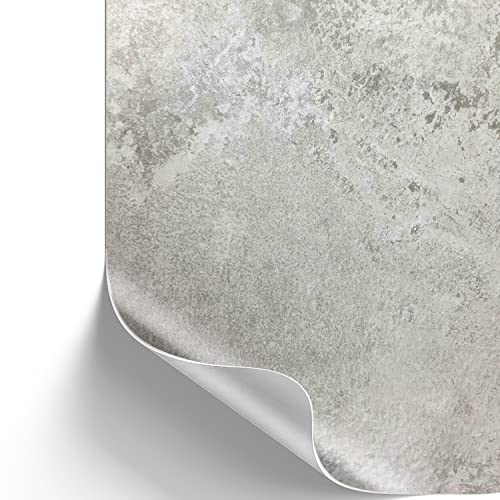 [14,04€/m²] Klebefolie in heller Beton-Optik I inkl. Rakel & eBook mit Profitipps I Selbstklebende Deko Folie für Möbel & Küche – hitzebeständig & abwaschbar I Möbelfolie in grauer Beton Stein-optik von Rohr-Trading.SURFACES