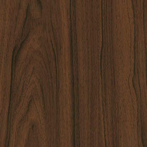 [15,44€/m²] Klebefolie in Holz-Optik - WUNSCHMAß inkl. Rakel & E-Book I Selbstklebende Holz Folie für Möbel & Küche - hitzebeständig & abwaschbar I Möbelfolie Holzdekor (WALNUSS DUNKEL, LFM x 90cm) von Rohr-Trading.SURFACES
