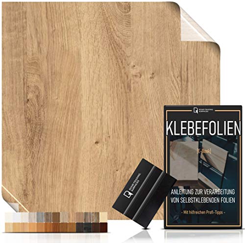 [15,44€/m²] Klebefolie in Holz-Optik - WUNSCHMAß inkl. Rakel & E-Book I Selbstklebende Holz Folie für Möbel & Küche - hitzebeständig & abwaschbar I Möbelfolie Holzdekor (RIBBECK OAK, LFM x 67,5cm) von Rohr-Trading.SURFACES