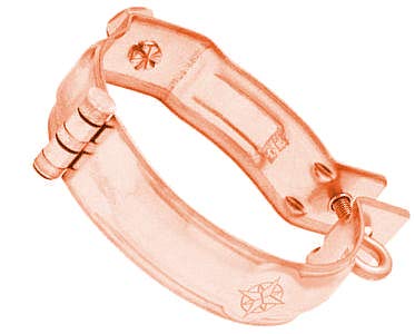 Rohrschellen M-10 Kupfer für Regenrohre in den Größen 60, 76, 80, 87 und 100 mm (76 mm) von Rohrschellen & Stockschrauben