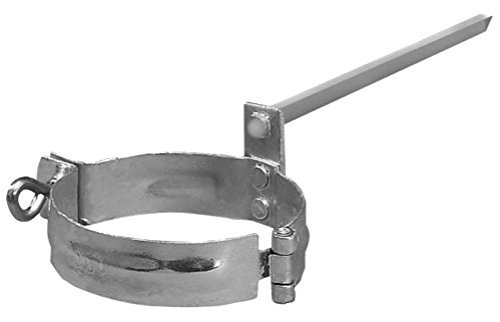 Rohrschellen mit 140 mm Einschlagstift verzinkt für Regenrohre in den Größen 60, 76, 80, 87 und 100 mm (80 mm) von Rohrschellen & Stockschrauben