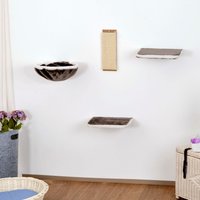 Katzen-Kletterwand 4-teilig, Grau von Rohrschneider