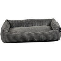 Tierbett Cordstoff breit grau von Rohrschneider