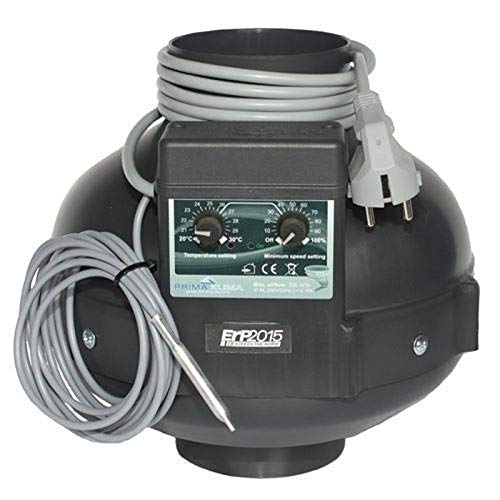 Prima Klima Rohrventilator Temperatur- und Drehzahl gesteuert 280cbm / 100mm Prima Klima Rohrventilator Temperatur- und Drehzahl gesteuert 280cbm / 100mm von Rohrventilatoren