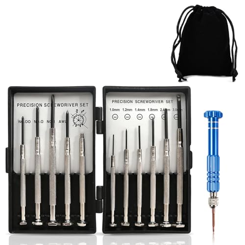 11-Teiliger Uhrmacherwerkzeug Set,Feinmechaniker Schraubendreher Set,Mini Schraubenzieher Set,mit Schraubendreher-Set,Geeignet für Laptops,Uhren,Brillen und Andere Präzisionsmaschinen 11-Teiliger Uhrmacherwerkzeug Set,Feinmechaniker Schraubendreher Set,Mini Schraubenzieher Set,mit Schraubendreher-Set,Geeignet für Laptops,Uhren,Brillen und Andere Präzisionsmaschinen von Roinaid