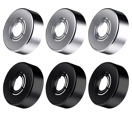 6 PCS Rosette Duscharmatur Abdeckrosette Schwarz Abdeckrosette Inkl Gewinderosette Armaturen-Abdeckung Ideale Wandabdeckung für Bad und Heizung für Bad Duscharmatur Wasserhähne Heizkörper (20mm) von Roinaid