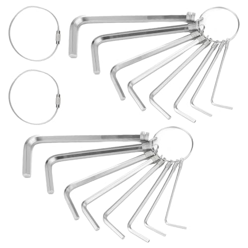 Roinaid 2-Teiliges Set Inbusschlüssel Set Innensechskantschlüssel Set Imbusschlüssel Satz Klein Imbiss Schlüssel Set Innensechskant-Steckschlüsselsatz 8-Tlg und 2 Stück Drahtseil-Schlüsselring Roinaid 2-Teiliges Set Inbusschlüssel Set Innensechskantschlüssel Set Imbusschlüssel Satz Klein Imbiss Schlüssel Set Innensechskant-Steckschlüsselsatz 8-Tlg und 2 Stück Drahtseil-Schlüsselring von Roinaid