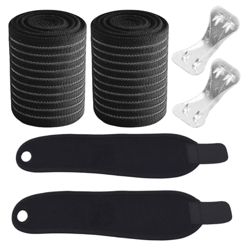 Roinaid 4 Stück Handgelenkstütze,Einstellbare Handbandage Handgelenk,Sehnenscheidenentzündung Bandage,Geeignet für Schutz und zur Linderung von Tendinitis Arthritis Schmerzen(Schwarz) von Roinaid