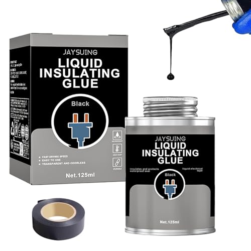 Roinaid Flüssiggummi Schwarz,12.5ml Flüssiges Isolierband,Schwarzes Flüssig Isolierender Kleber,Wasserfester Isolierkleber,für Kabel Isolierung Innen Außenbereich,mit Isolierband Roinaid Flüssiggummi Schwarz,12.5ml Flüssiges Isolierband,Schwarzes Flüssig Isolierender Kleber,Wasserfester Isolierkleber,für Kabel Isolierung Innen Außenbereich,mit Isolierband von Roinaid
