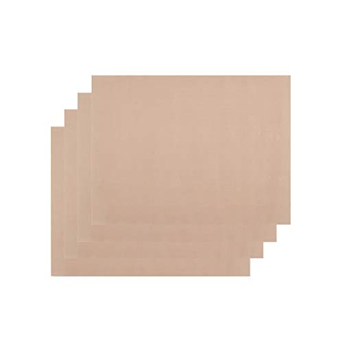 Rojeam 4 Stück wiederverwendbare Backmatte Antihaft-Ofenauskleidung Fiberglas-Backblech Kochblätter von Rojeam