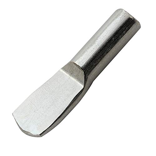 Rok ROKSP3N Regalstift, Löffelform, robust, 3 mm, Metall, Nickel-Finish, 100 Stück von Rok