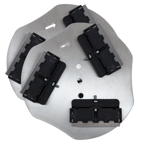 ROKAMAT 2er Set Schabeteller mit Wechselklingen-System - Ø200mm - 2 Stück Schaberscheiben zum Entfernen von Tapeten, Schalungsreinigung oder für andere Schabearbeiten geeignet von Rokamat