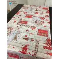 Baumwolle Tischläufer Extra Lange Moderne Floral Tisch Leinen Tischplatte 78 Zoll Baumwolle Tischläufer Extra Lange Moderne Floral Tisch Leinen Tischplatte 78 Zoll von Rokasdarbi