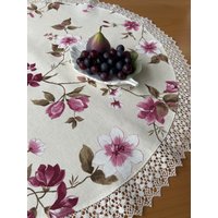 Kleine Tischdecke Runde Spitze Blumen Mittelstück Tisch Topper Deckchen von Rokasdarbi