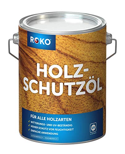 ROKO Pflegeöl für Holz - 1 Liter - Farblos für Innen und Außen - Premium Holzöl für alle Holzarten von Roko